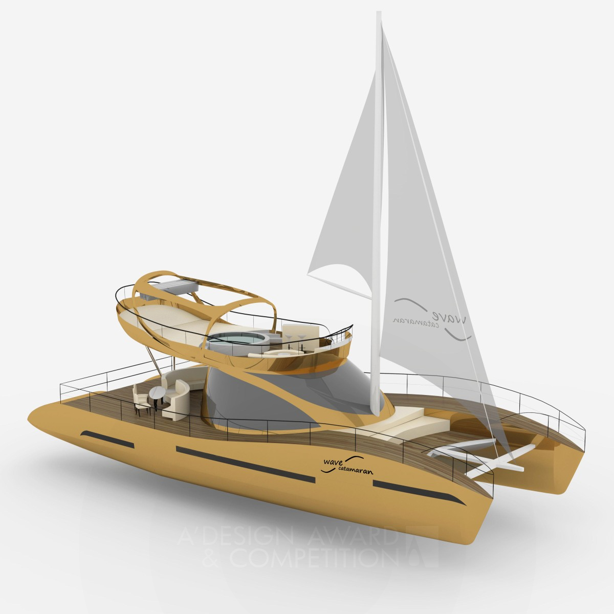 Wave Catamaran Cruiser Yacht by Roberta Visintin Silver Yacht and Marine Vessels Design Award Winner 2012 