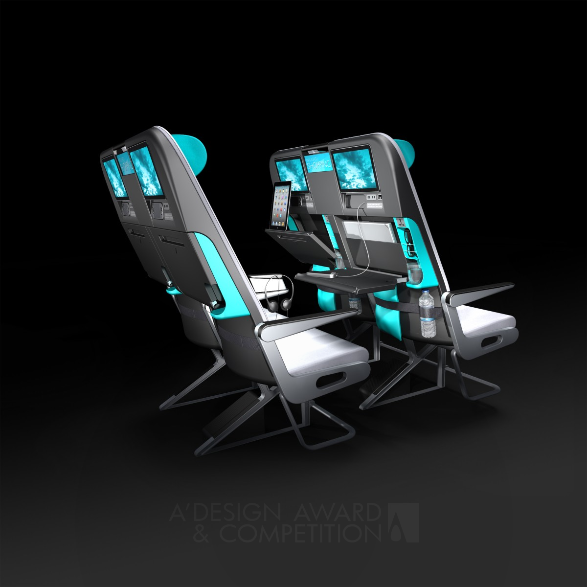 Meerkat Seat Concept Aircraft Passenger Seat by James Lee Platinum Vehicle, Mobility and Transportation Design Award Winner 2012 