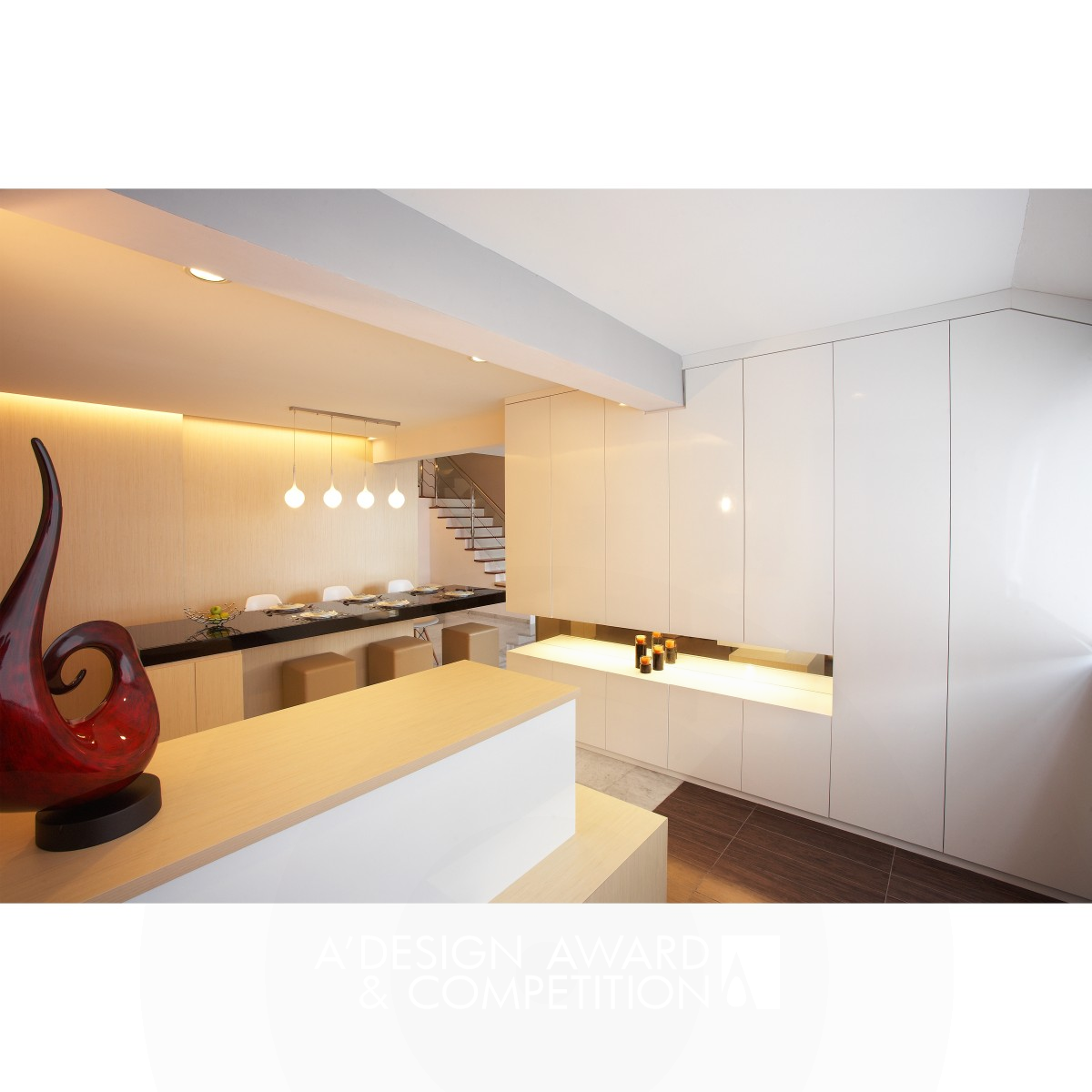 Contemporary Mansionette residential  Interior space by Don Lin Iron Interior Space and Exhibition Design Award Winner 2013 