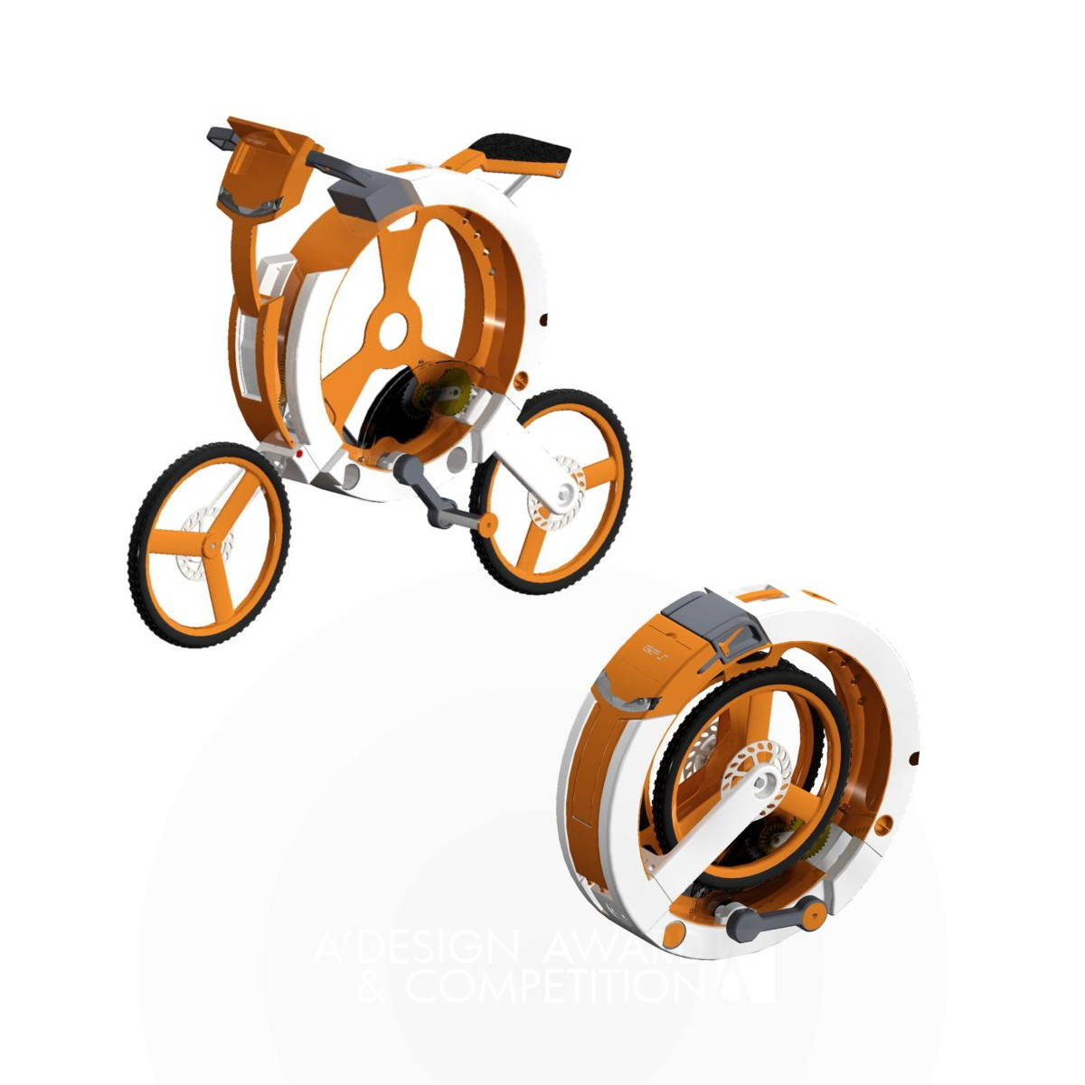 Donut Folding Bicycle by Arvind Mahabaleshwara Bronze Vehicle, Mobility and Transportation Design Award Winner 2013 