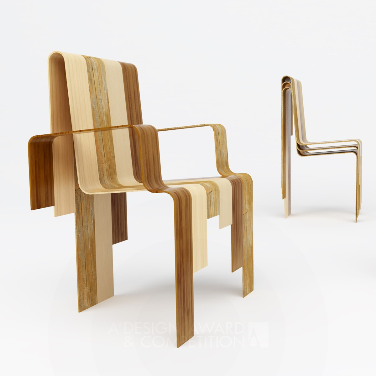 Waterfall Chair and armchair by Jorge Prieto Bronze Furniture Design Award Winner 2013 