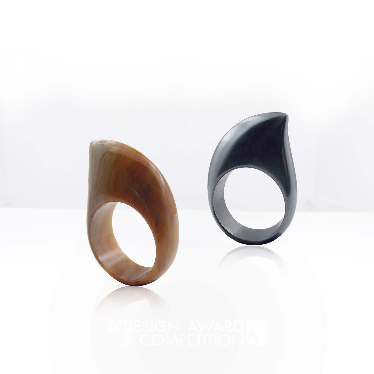 Shark Stone Ring by Ting G Golden Jewelry Design Award Winner 2013 