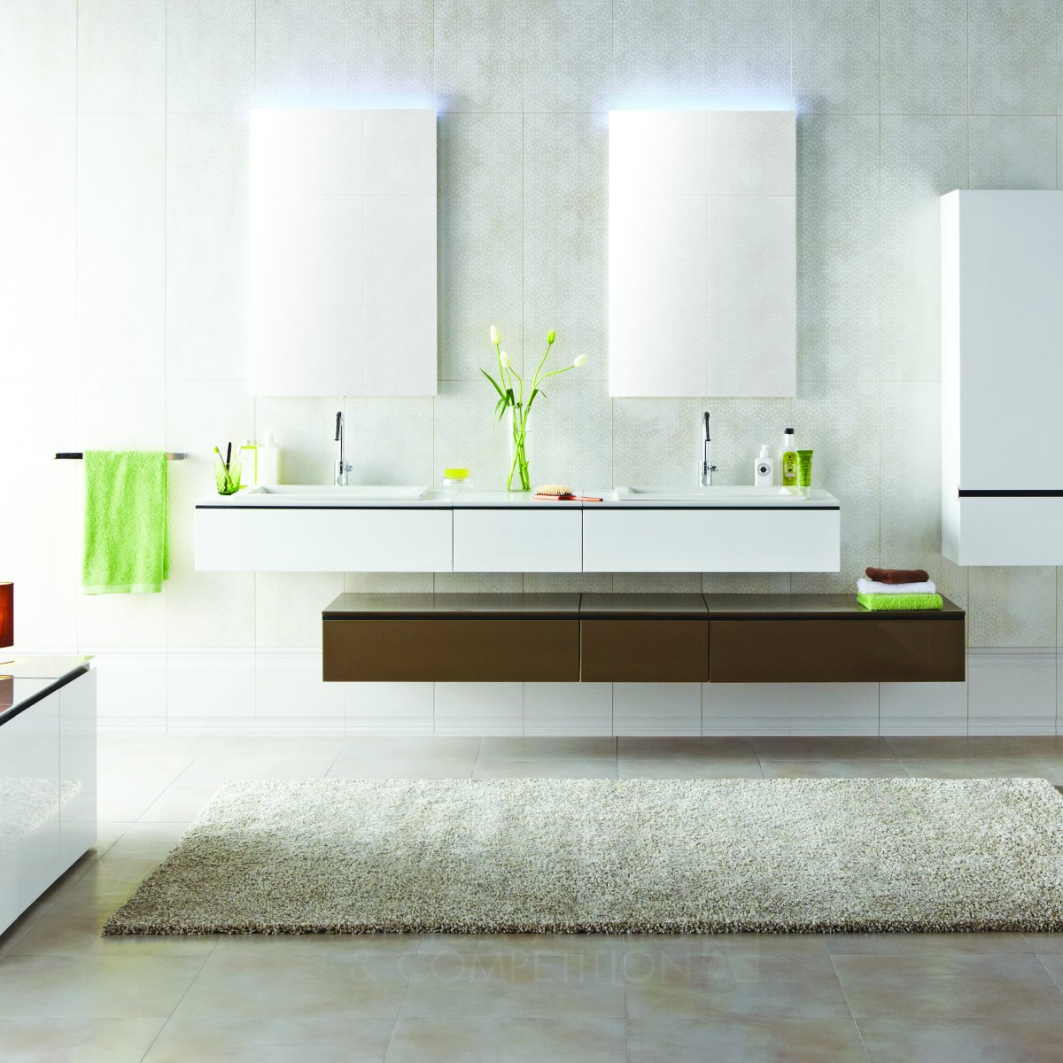 Whitehouse Bathroom Furniture Set by K.I.D (Kale Design & Innovation) for Kaleseramik A.S. Platinum Bathroom Furniture and Sanitary Ware Design Award Winner 2013 