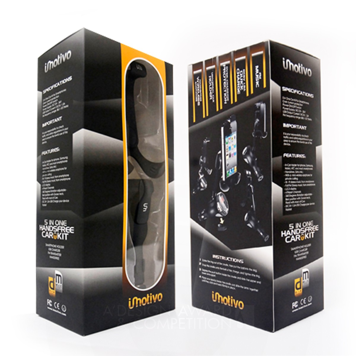 Innotivo Bluetooth Handsfree Car Kit Packaging Design by Jeffery Yap Bronze Packaging Design Award Winner 2013 