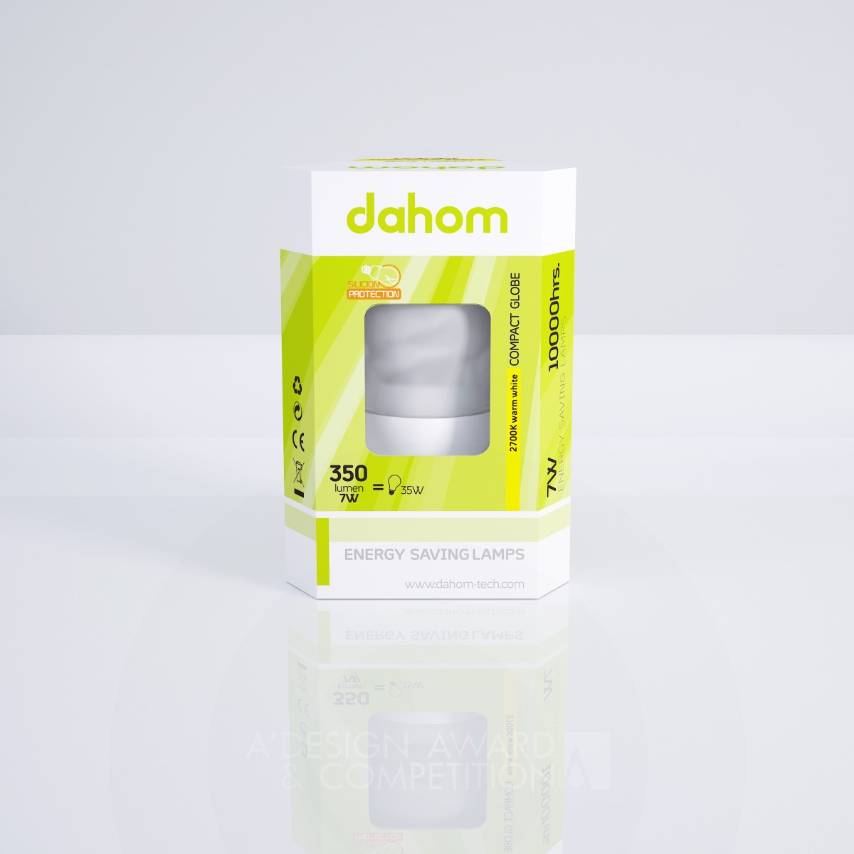 Dahom CFL Packaging Energy Saving Lamp Packaging by DAHOM Bronze Packaging Design Award Winner 2013 