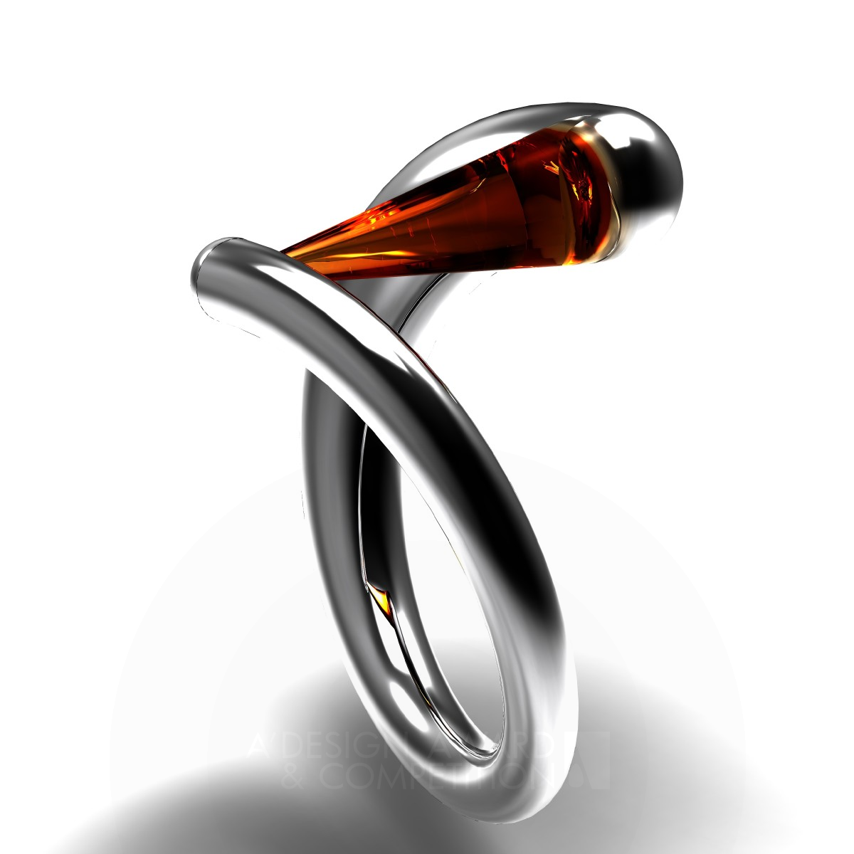 Red Ring Ring by H. A. Foroutan Iron Jewelry Design Award Winner 2013 