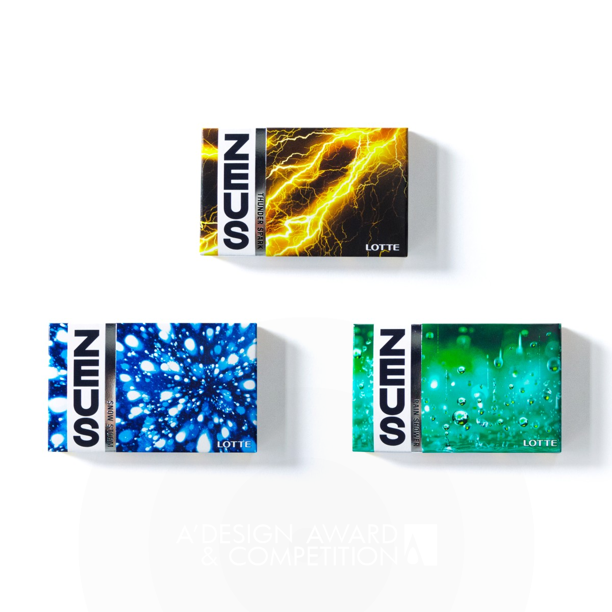 Zeus The package design of chewing gum  by Yoichi Kondo Silver Packaging Design Award Winner 2013 