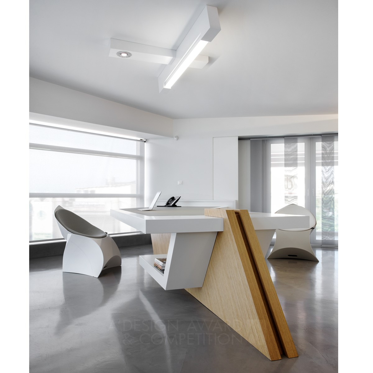 Conceptual Minimalism Office Small Scale  by Helen Brasinika Silver Interior Space and Exhibition Design Award Winner 2013 