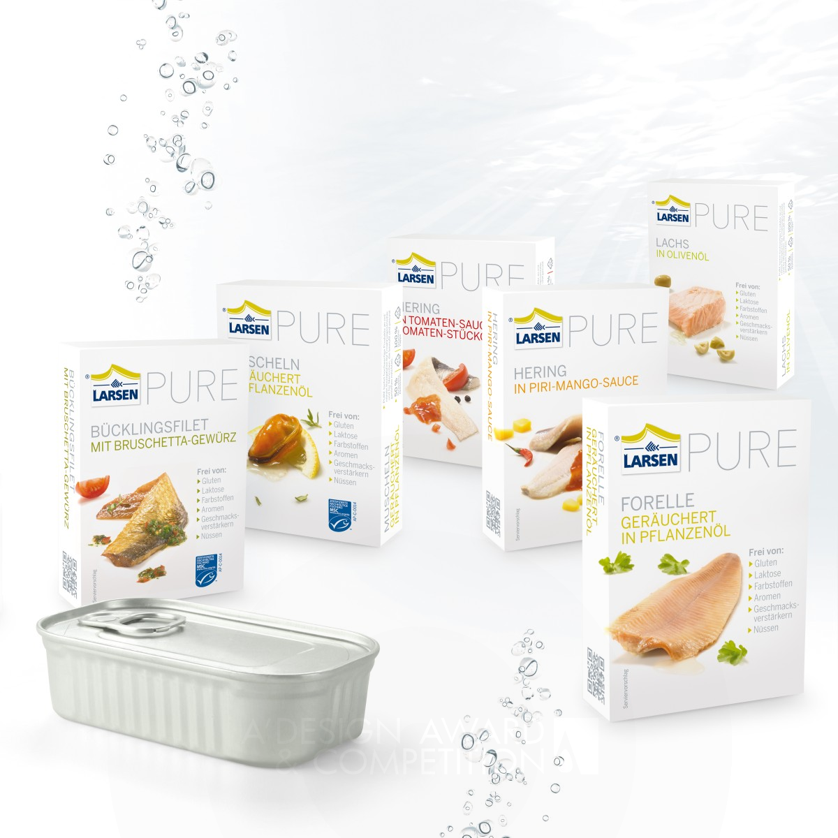 Pure Seafood Packaging by Bettina Gabriel Silver Packaging Design Award Winner 2013 