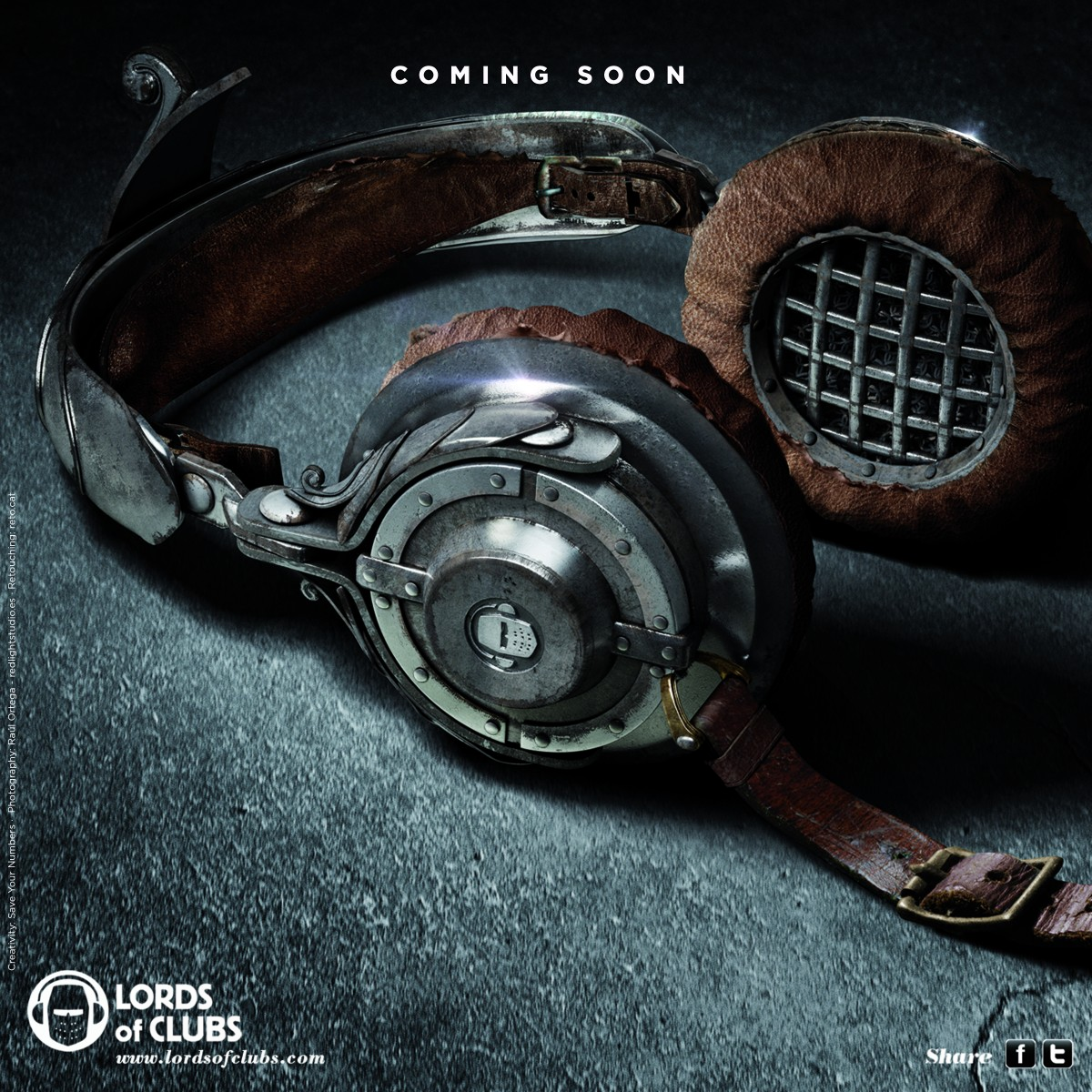 Medieval Headphones Teaser campaign by Save Your Numbers Golden Computer Graphics, 3D Modeling, Texturing, and Rendering Design Award Winner 2013 