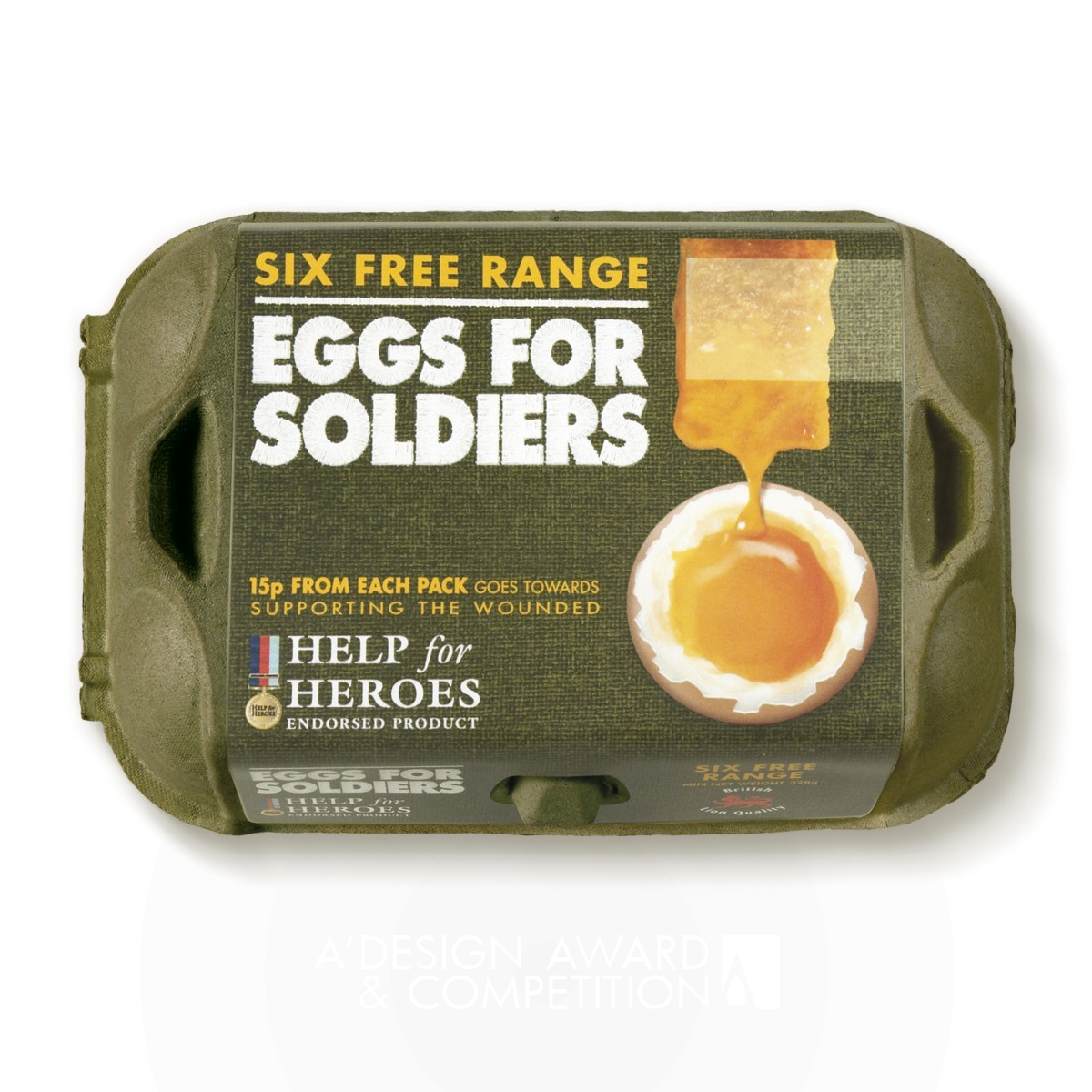 Eggs for Soldiers Free range eggs by Springetts Brand Design Golden Packaging Design Award Winner 2013 