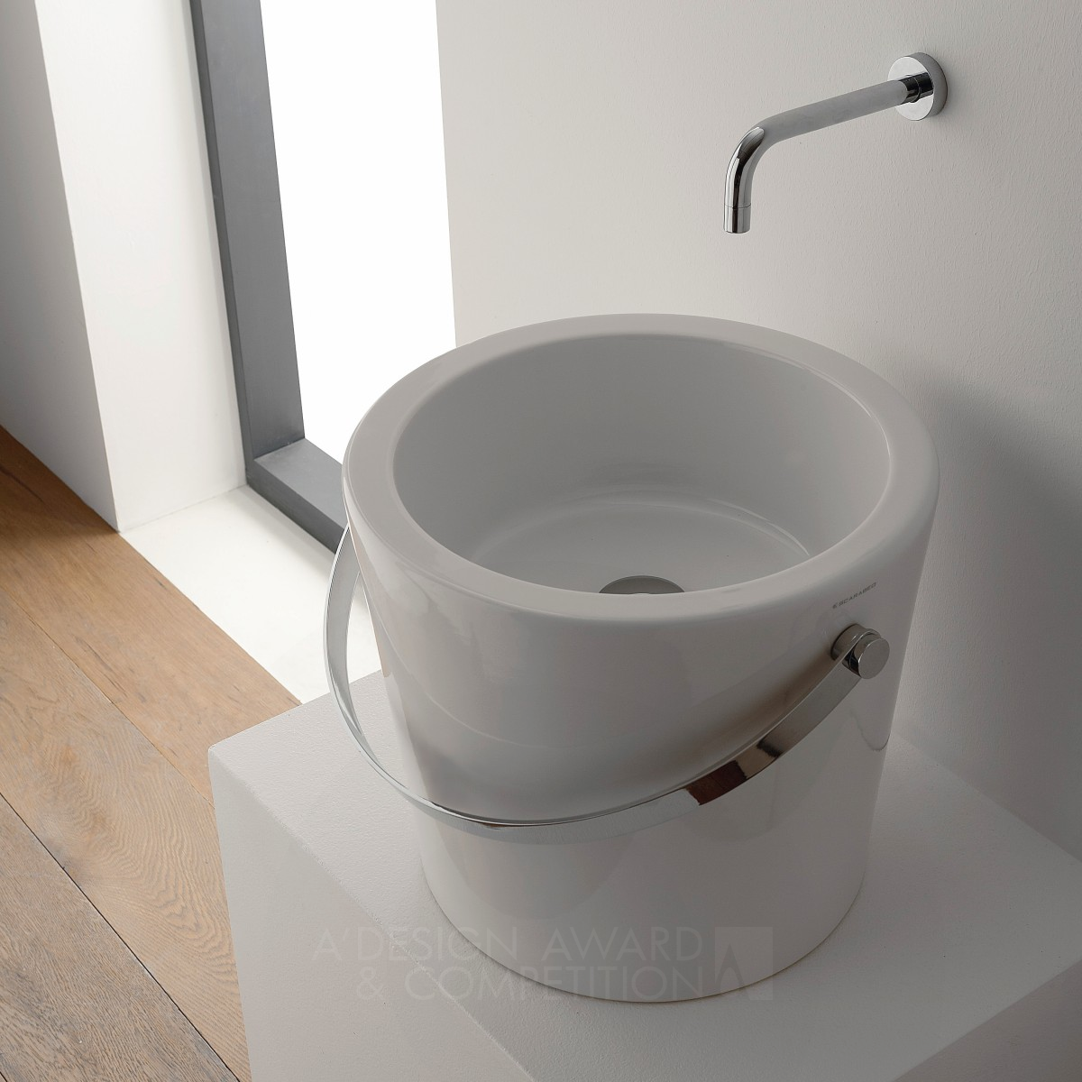 Bucket 40 Lay-on wash basin by Studio Talocci Design Silver Bathroom Furniture and Sanitary Ware Design Award Winner 2014 