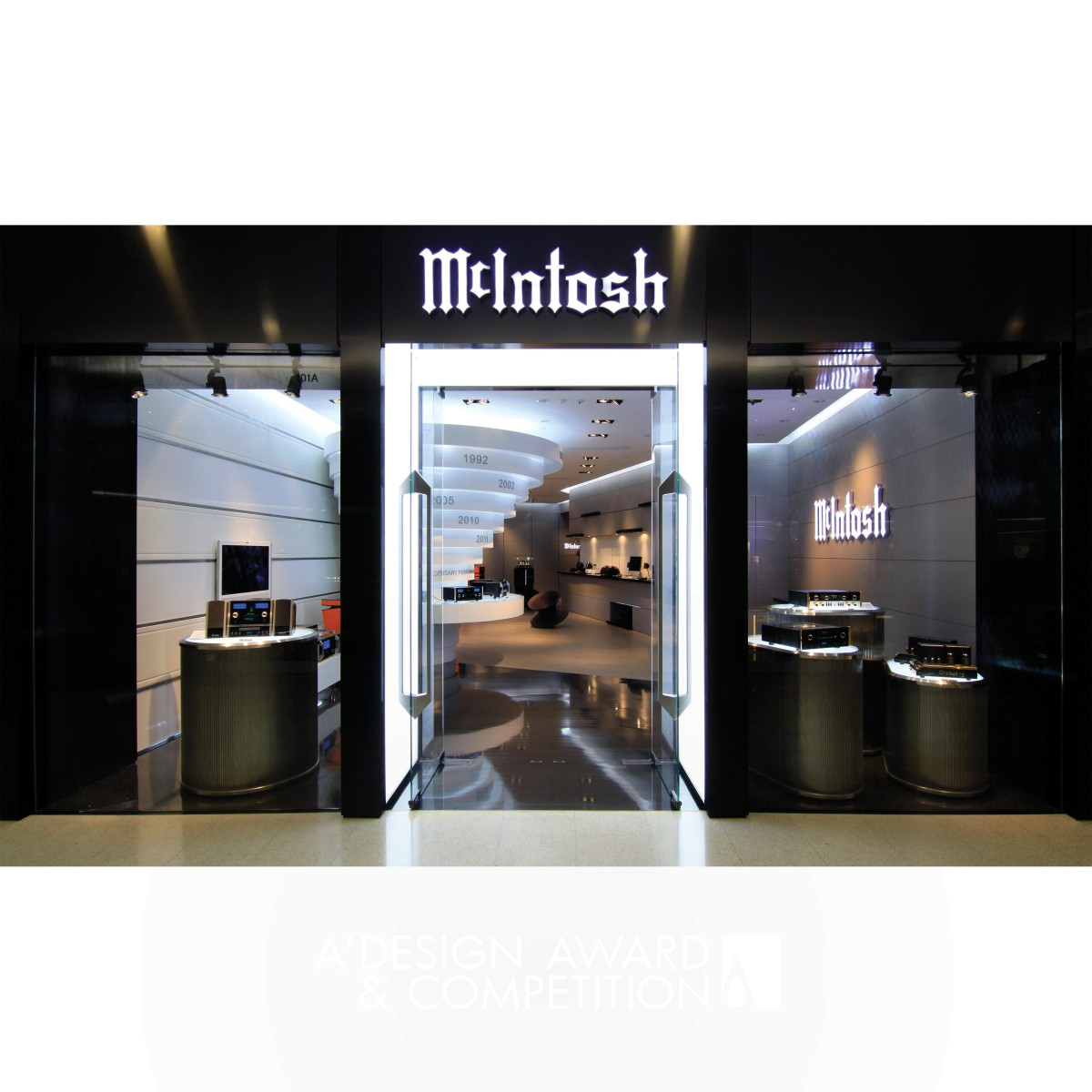 McIntosh AV Galleria Retail  by PplusP Designers Ltd. Silver Interior Space and Exhibition Design Award Winner 2014 