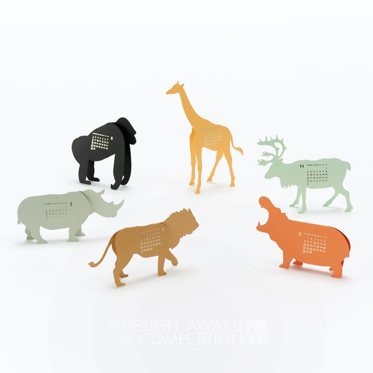 Safari Calendar by Katsumi Tamura Golden Graphics, Illustration and Visual Communication Design Award Winner 2014 