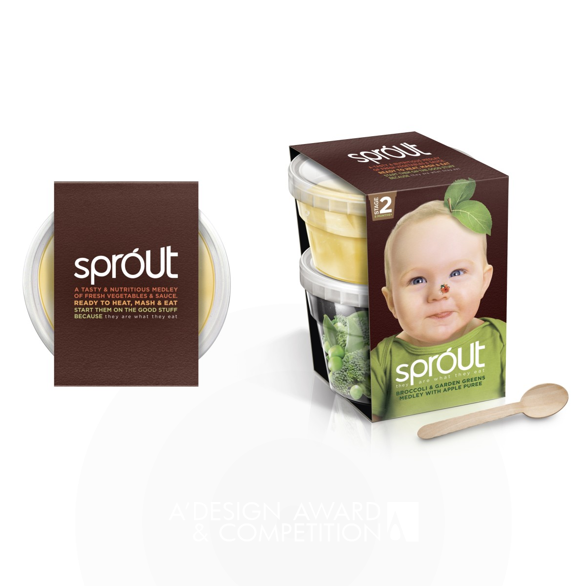 Sprout Baby food brand by Springetts Brand Design Consultants Golden Packaging Design Award Winner 2014 