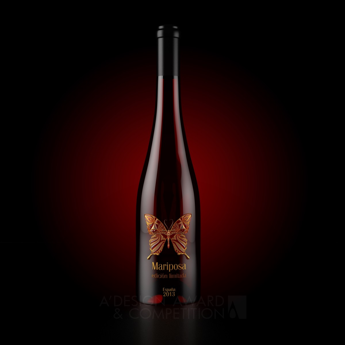 Mariposa - premium red wine Premium Red Wine by Vladimir N. Bratchenko Silver Packaging Design Award Winner 2014 