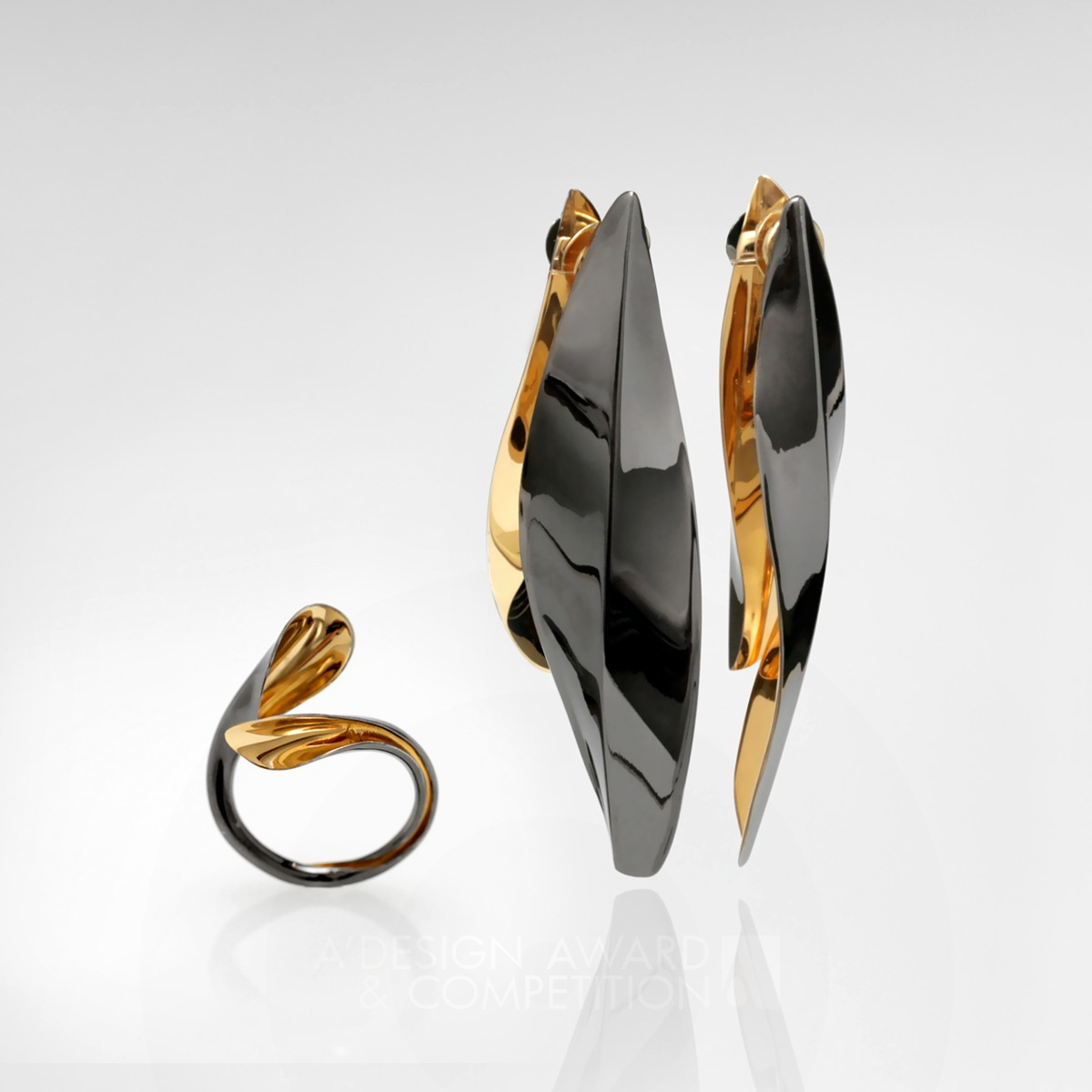 Vivit Collection Earrings and Ring by Fabio Brazil & Henrique Murgel Platinum Jewelry Design Award Winner 2014 