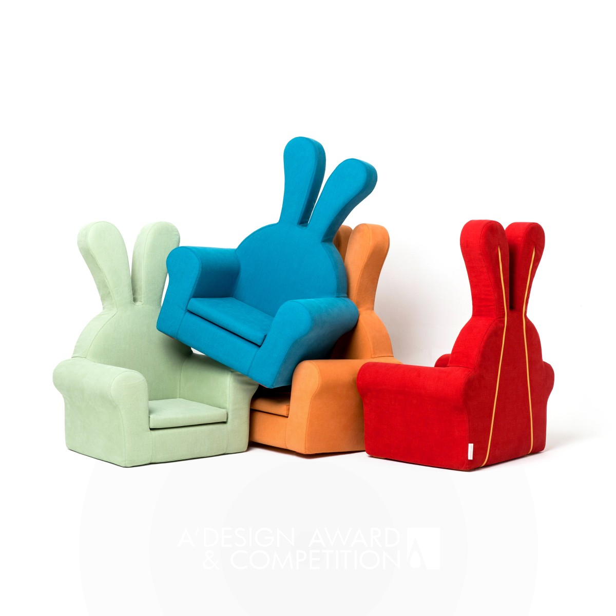 Honeydew Rabbit Baby Soft Chair (Couch) by Junghye Yoon Silver Baby, Kids' and Children's Products Design Award Winner 2014 