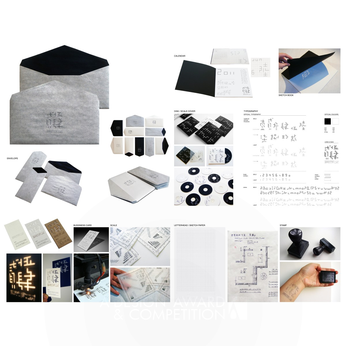 ArchiTypo-524A Corporate Identity by ZHOU Wenjun Silver Graphics, Illustration and Visual Communication Design Award Winner 2014 