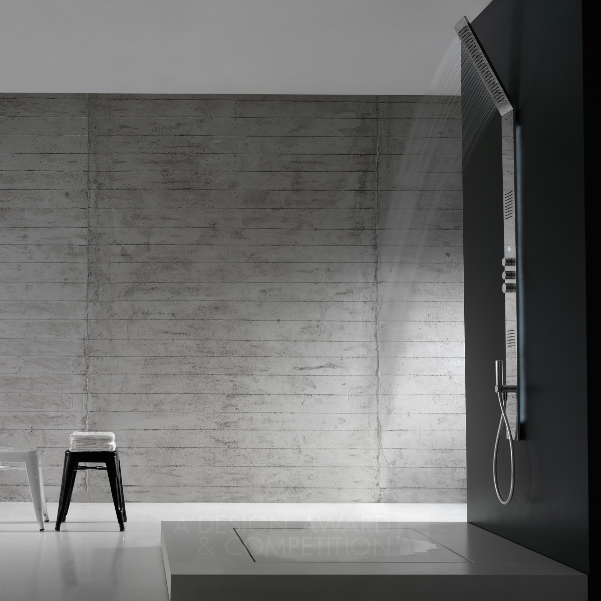 Obliqua Design Roberto Innocenti  Shower system  by Rubinetterie Zazzeri SpA Golden Bathroom Furniture and Sanitary Ware Design Award Winner 2014 