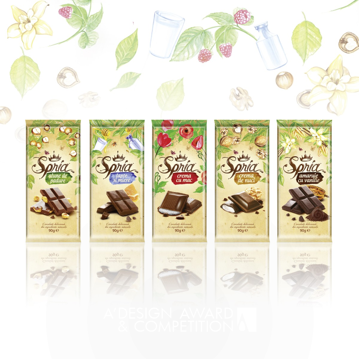 Spria Chocolate Range of chocolate tablets by AMPRO DESIGN Iron Packaging Design Award Winner 2014 