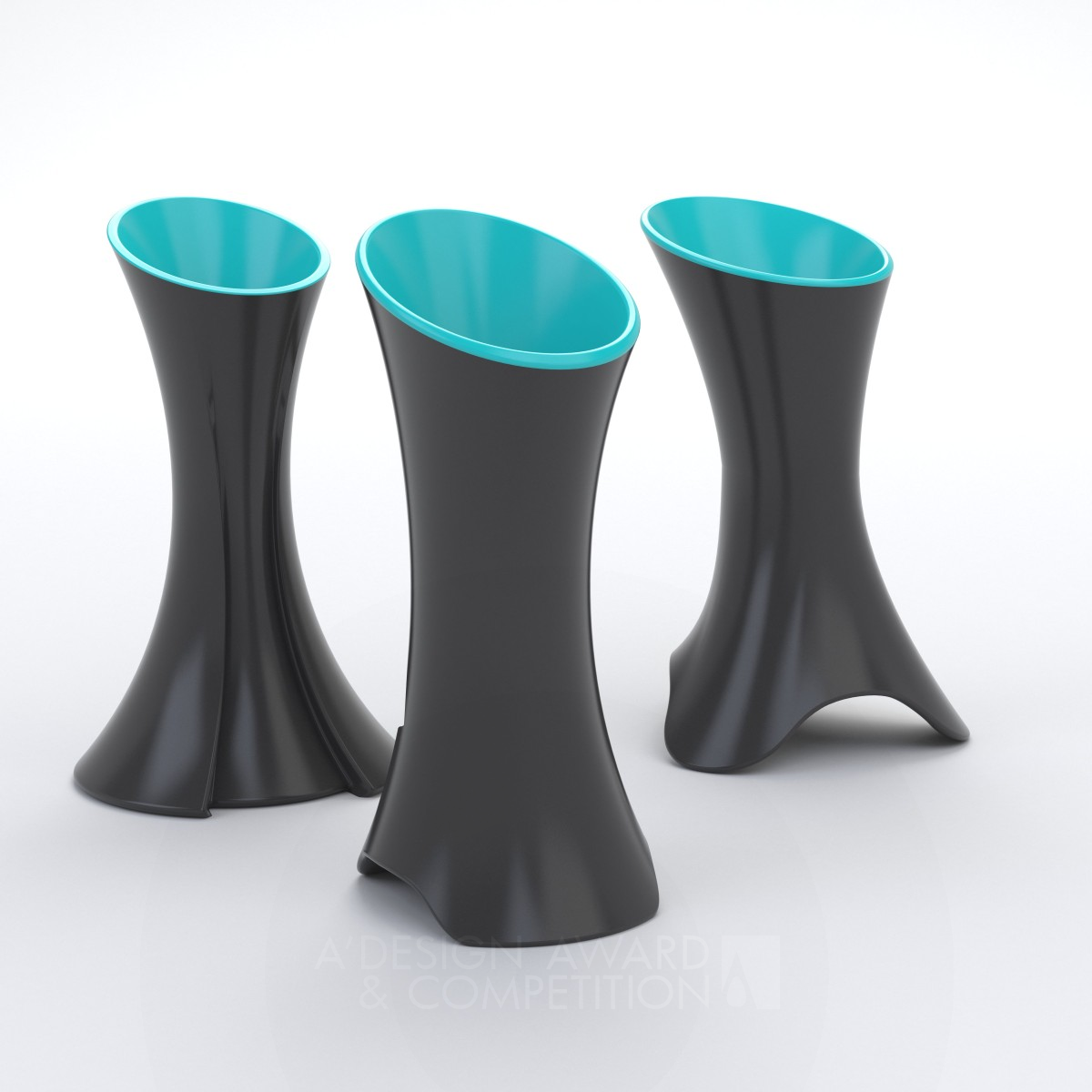 Curva Vase Collection Vase by Bruno Oro De Abreu Iron Furniture Design Award Winner 2014 