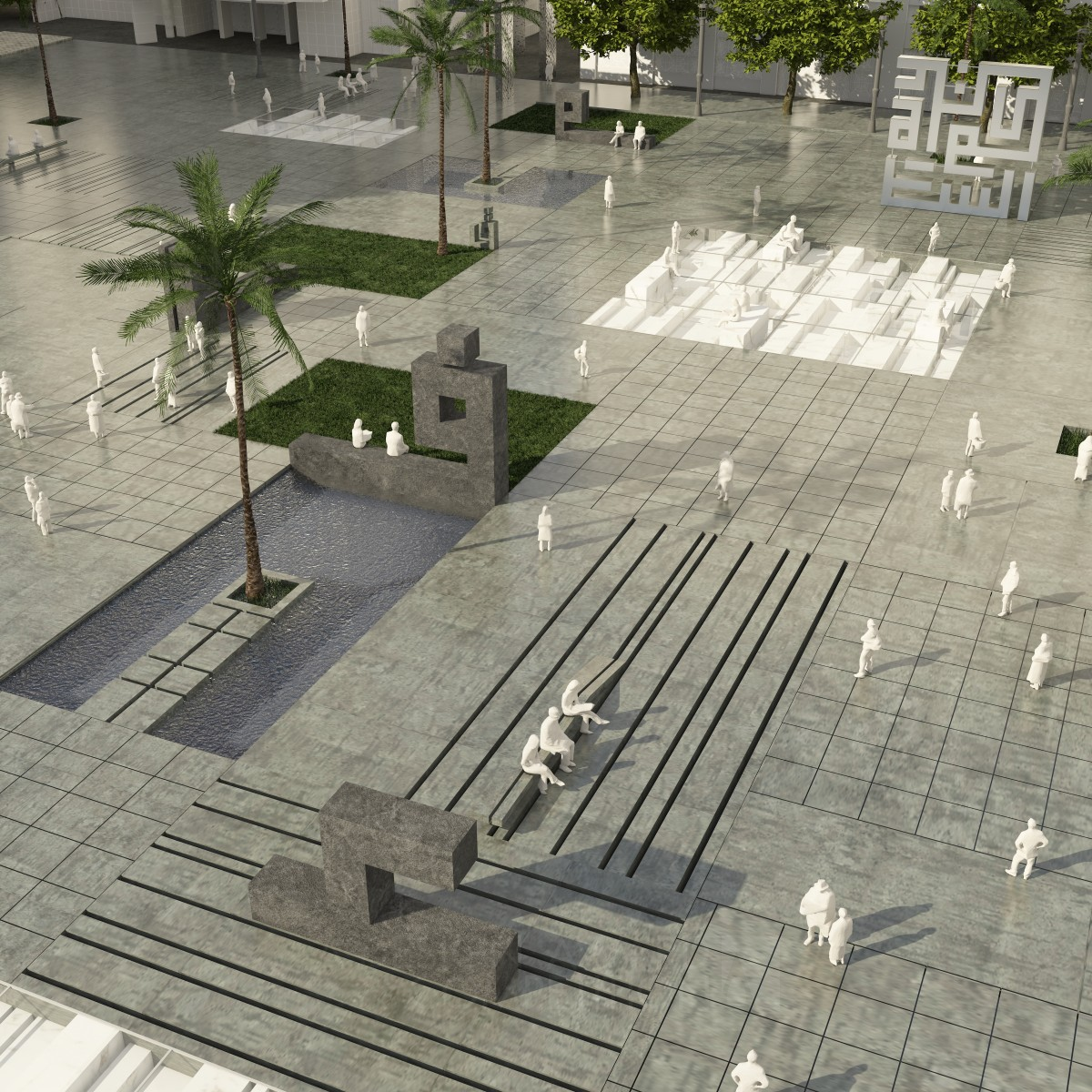 Brieven Piazza  Public Square by Dalia Sadany Silver Landscape Planning and Garden Design Award Winner 2014 