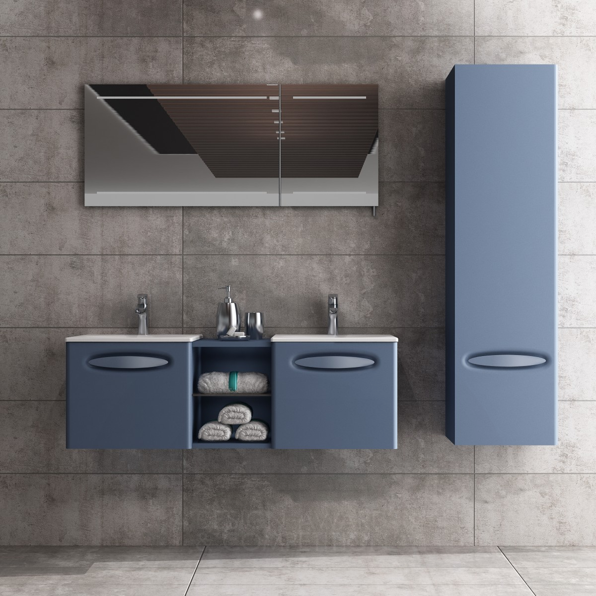 SPIRIT Bathroom Furniture Set by Opus Design&Kale Bathroom Design Office Silver Bathroom Furniture and Sanitary Ware Design Award Winner 2014 