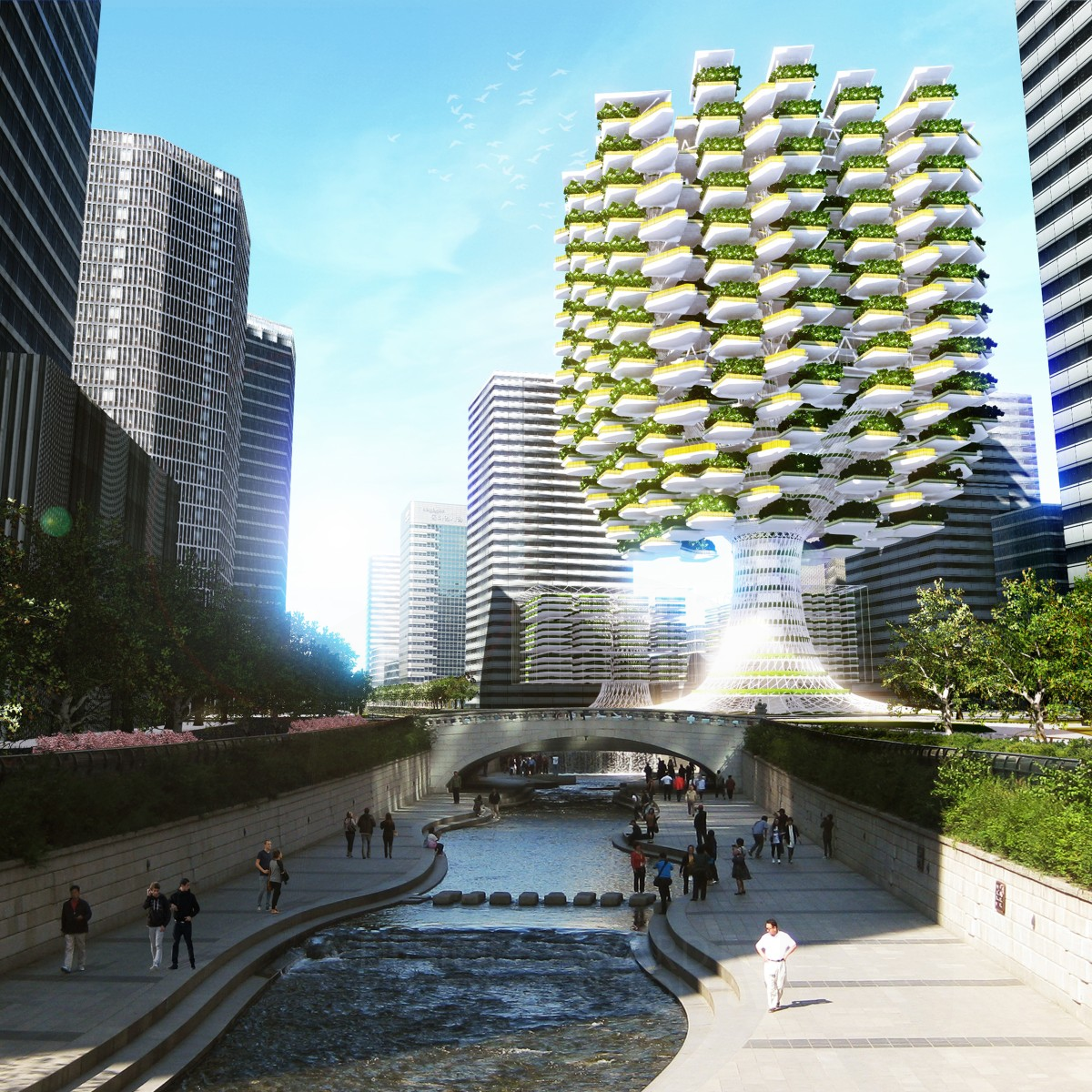 Urban Skyfarm  by Aprilli Design Studio Silver Futuristic Design Award Winner 2014 