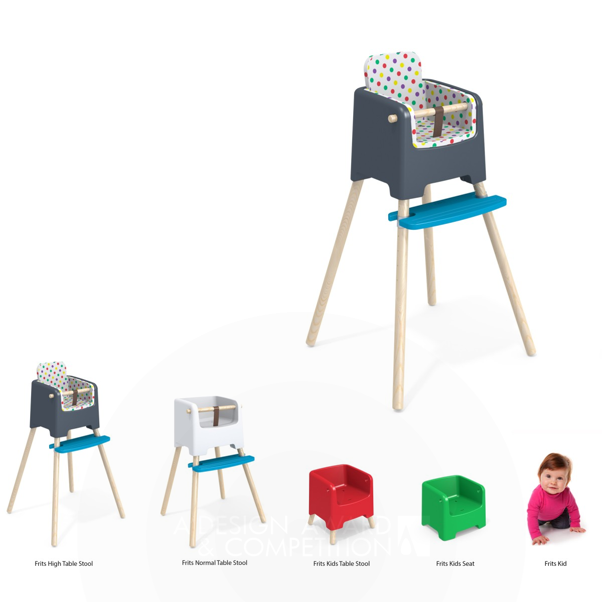 FR!TSforKIDS Kids stool by GBO DESIGN Bronze Furniture Design Award Winner 2014 