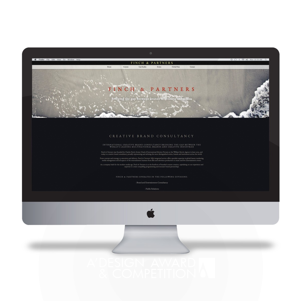 Finch & Partners Website by CHC Digital Silver Website and Web Design Award Winner 2014 