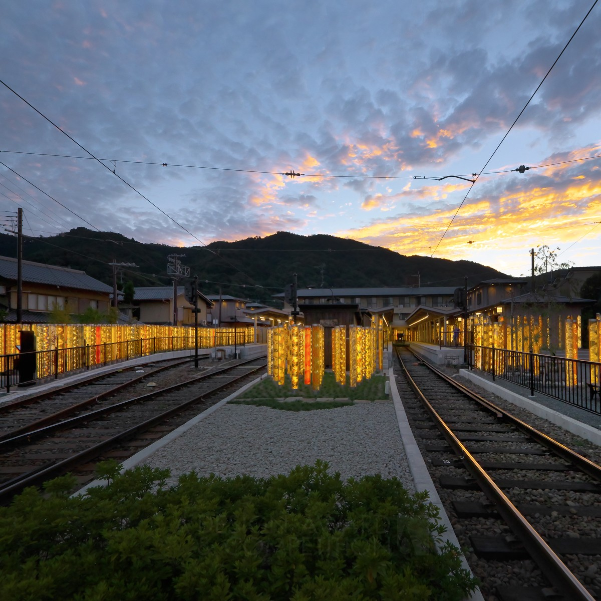 Randen Arashiyama Station Railway station by Yasumichi Morita Platinum Interior Space and Exhibition Design Award Winner 2014 