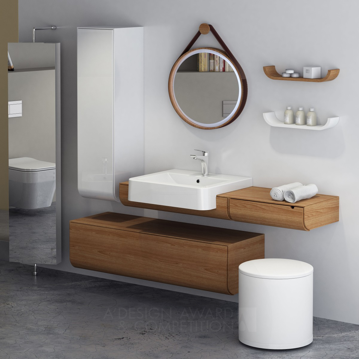 Sott'Aqua Marino Bathroom Furniture by Sevil Acar Silver Bathroom Furniture and Sanitary Ware Design Award Winner 2014 