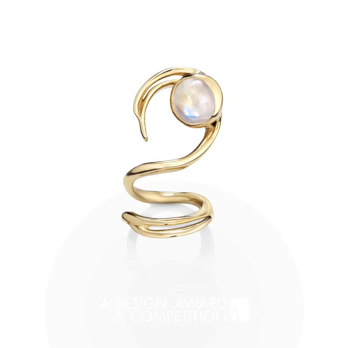 Moon Curve Ring by Mary Zayman Silver Jewelry Design Award Winner 2014 