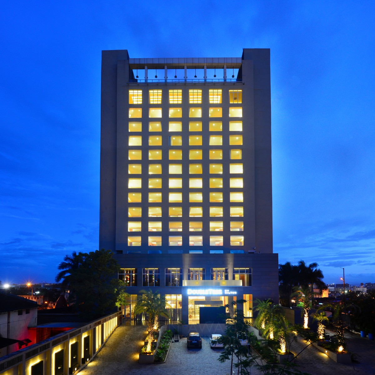 Double Tree by Hilton, Chinchwad, India. Business Hotel by Panchshil Hotels, Studio K-7 & M-Style Golden Hospitality, Recreation, Travel and Tourism Design Award Winner 2014 