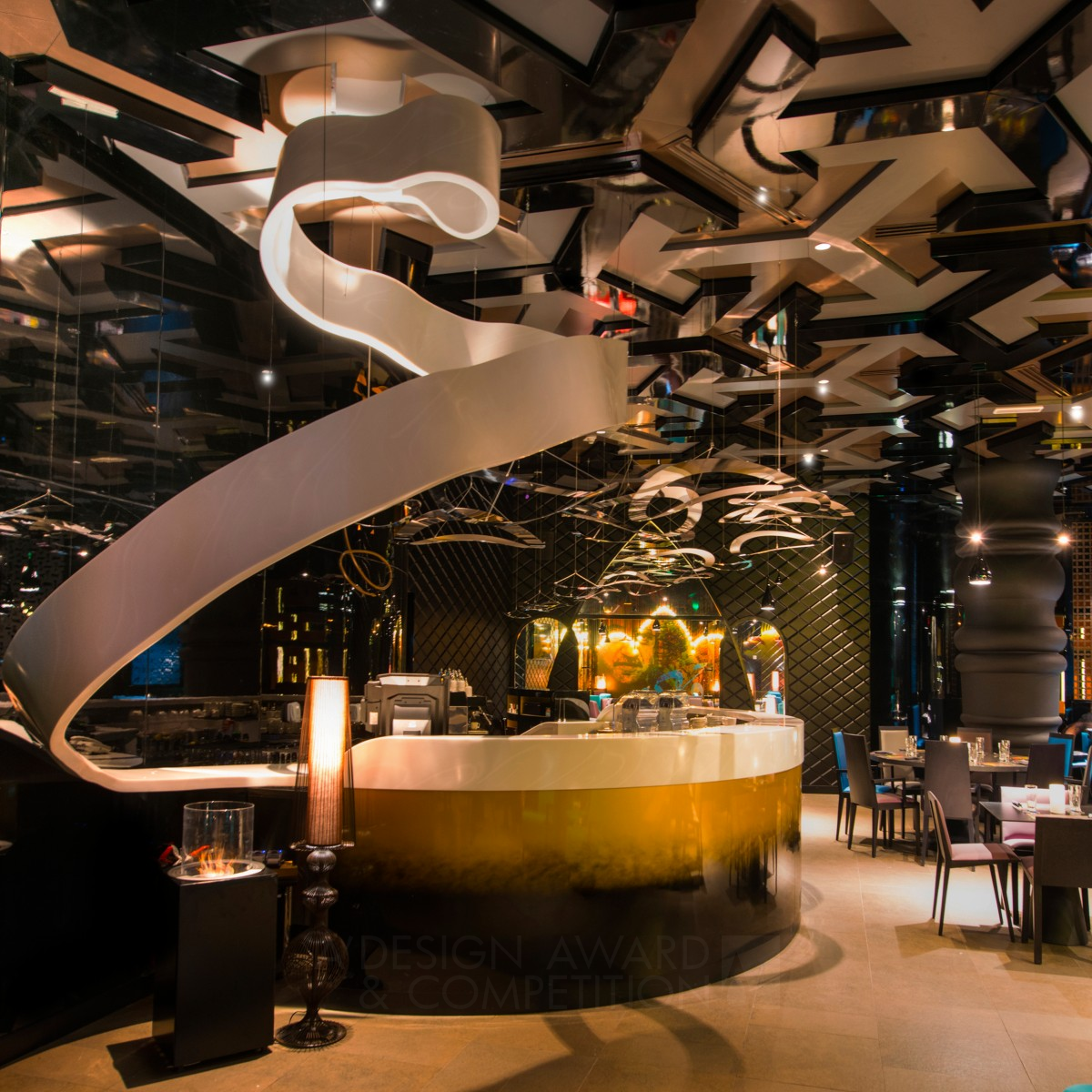 Nar Restaurant by Brand Creative Golden Interior Space and Exhibition Design Award Winner 2015 