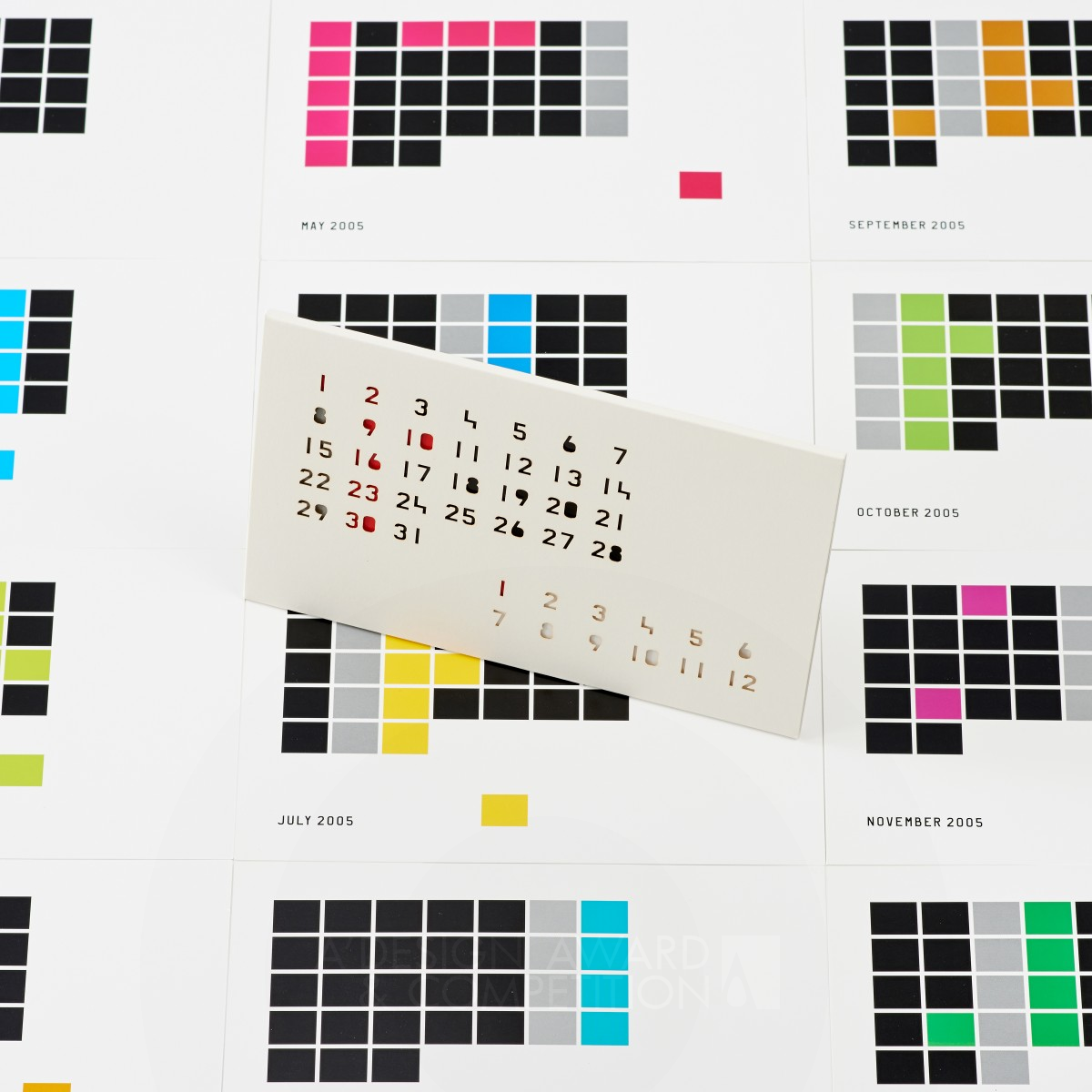 Calendar “Color Cartridge” Calendar by Katsumi Tamura Bronze Graphics, Illustration and Visual Communication Design Award Winner 2015 