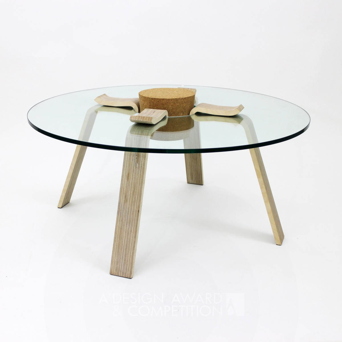 Cork Stopper Table Coffee Table by Hyeonil Jeong Silver Furniture Design Award Winner 2015 