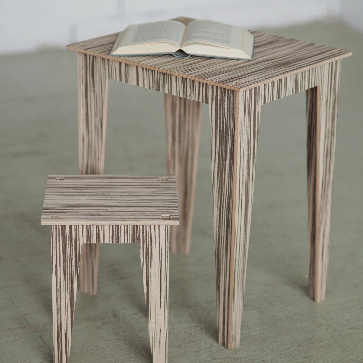 Kirigami Design table Cozy / Zebrano Table by Kirigami Design Bronze Furniture Design Award Winner 2015 