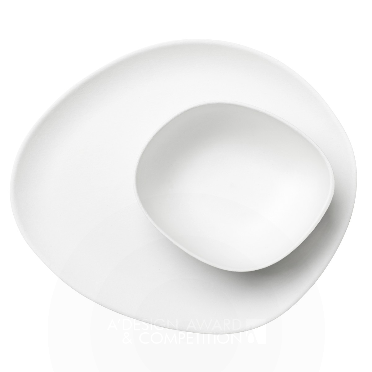 Pebble Bagasse Collection Plate and Bowl by Simi Gauba Golden Disposable and Single-Use Product Design Award Winner 2015 