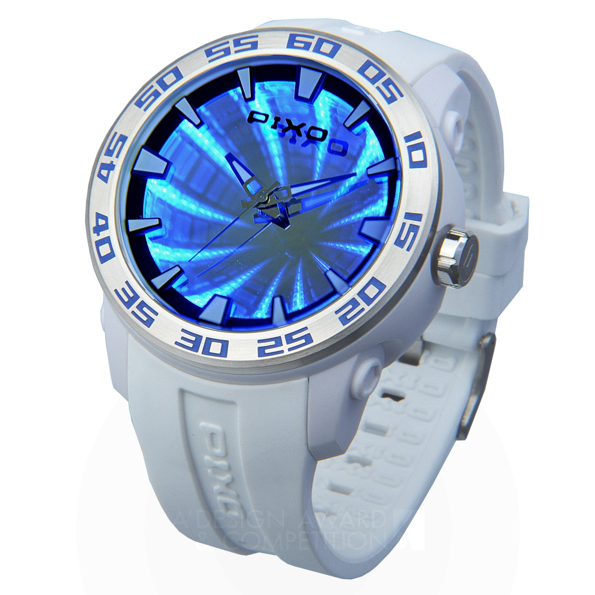 PX-8 Time Tunnel Watch with special 3D light effect by PIXO TEAM Iron Jewelry Design Award Winner 2015 