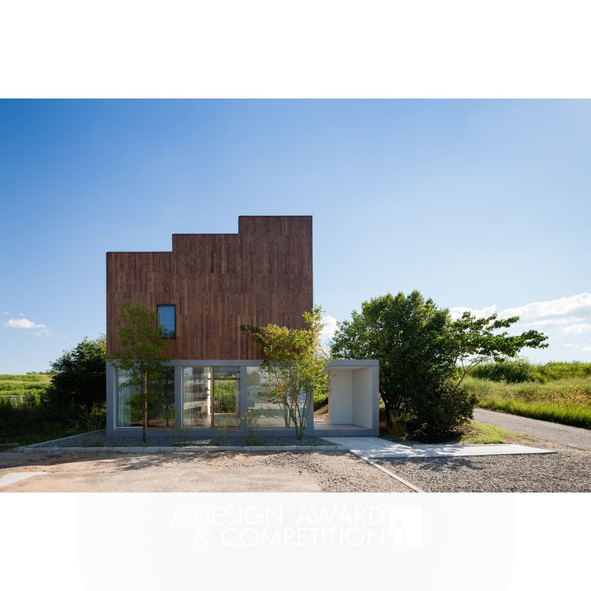 House Passage of Landscape Residential House by ihrmk Bronze Architecture, Building and Structure Design Award Winner 2015 