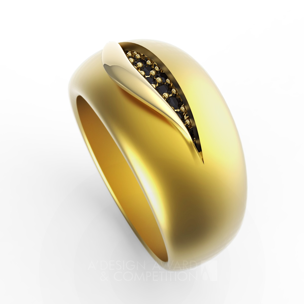 Brilliant Slit Ring by Mohammad Mirzamohammadi Bronze Jewelry Design Award Winner 2015 