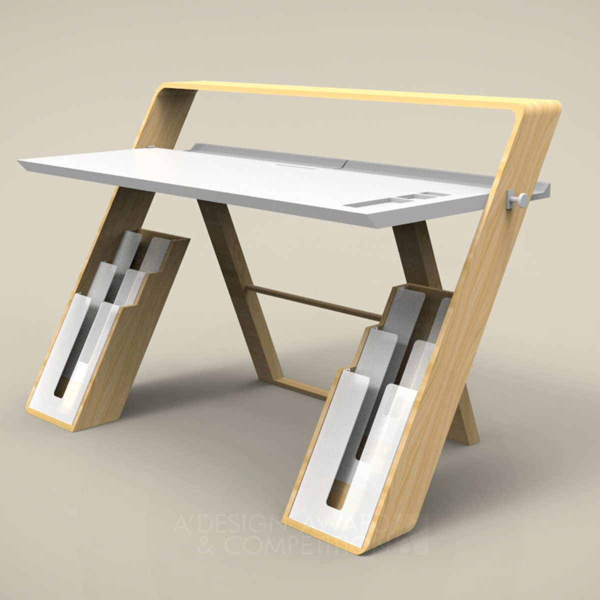 Fokus Desk Home Office Desk by Muhamad Zulkifie Bronze Furniture Design Award Winner 2015 