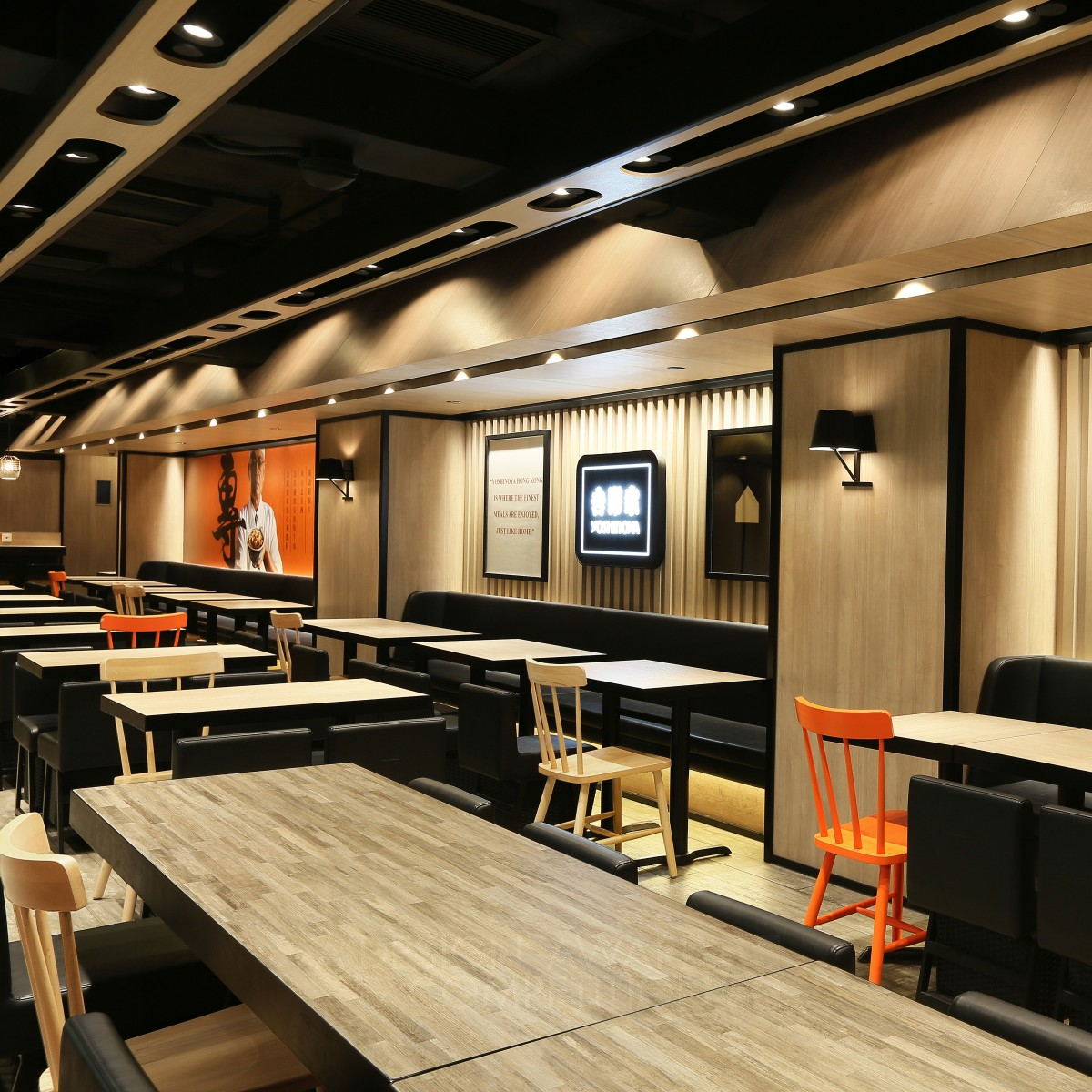 Yoshinoya Fast Food Restaurant by AS Design Four Lau and Sam Sum Silver Interior Space and Exhibition Design Award Winner 2015 