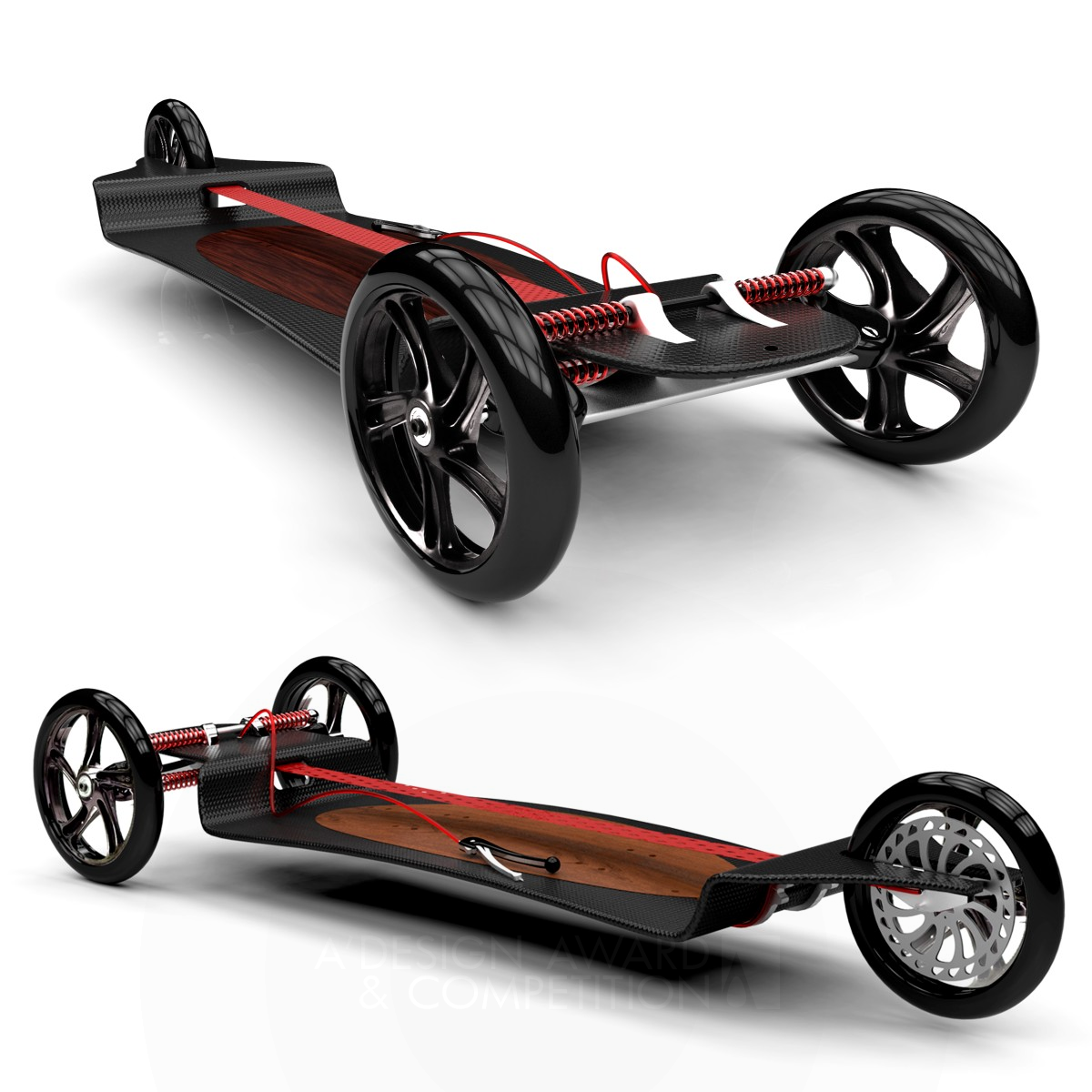 DESKA Board - The City Cruiser Multifunctional Cruiser Board by Csaba Tölgyesy Silver Vehicle, Mobility and Transportation Design Award Winner 2015 