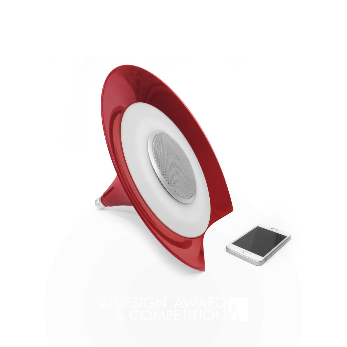 Calla Bluetooth Speaker Lamp by Tobia Repossi Silver Digital and Electronic Device Design Award Winner 2015 