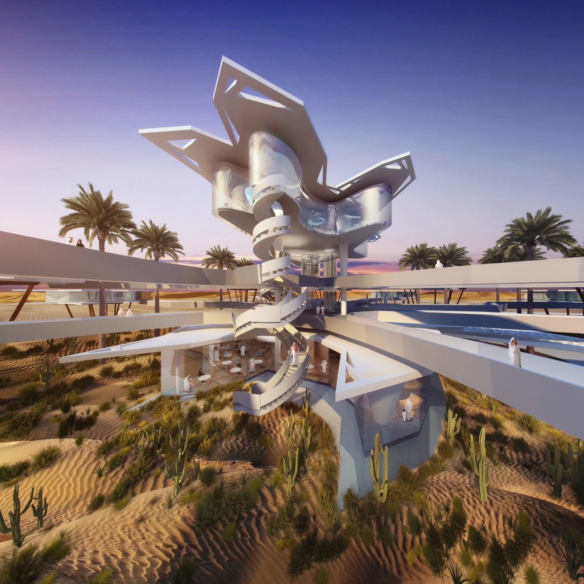 D.Butterfly Resort Desert Resort Development by Peter Stasek Architect Bronze Futuristic Design Award Winner 2016 