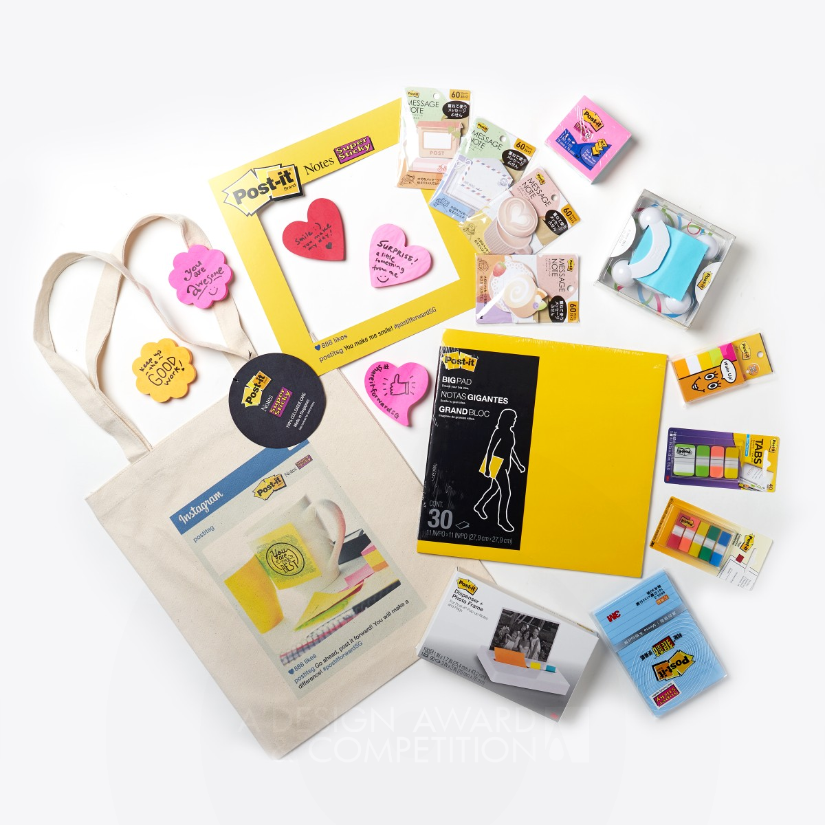 Post-it Colleague Care Kit Media Kit by Lawrens Tan, Cindy Gan, Phoebe Chang Silver Graphics, Illustration and Visual Communication Design Award Winner 2016 