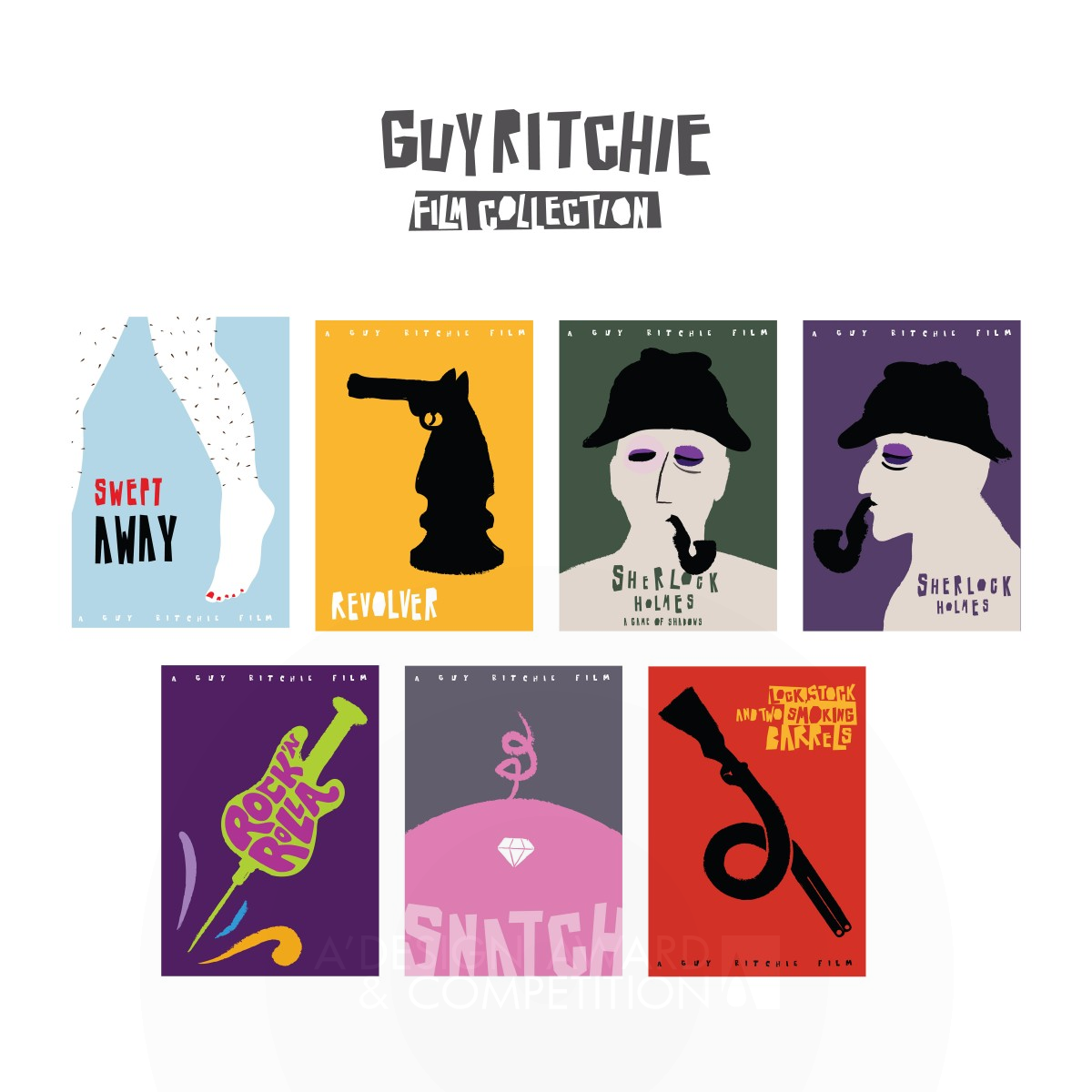 Guy Ritchie Film Collection by Ali Metehan Erdem Iron Graphics, Illustration and Visual Communication Design Award Winner 2016 